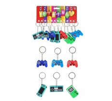 Gamer Keychains (5cm) 6 Assorted Designs X 12