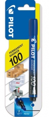 Pilot 100 Blue Permanent Marker Single Pack