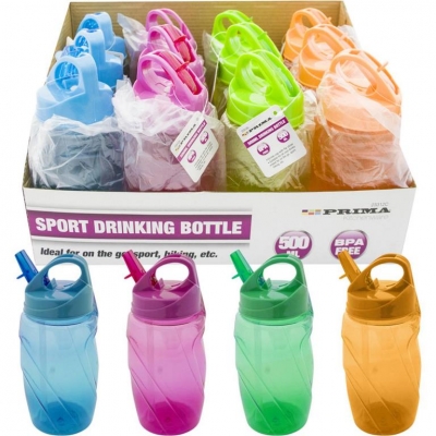 Flip Lid Sports Bottle 500ml ( Assorted Colours )