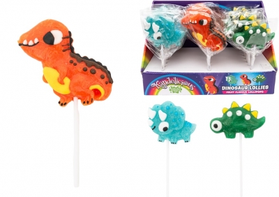 50g Dinosaur Lolly In Display Box x 24 Pack ( 0.50p Each )