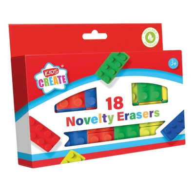 Kids Create Activity 18 Brick Shape Erasers