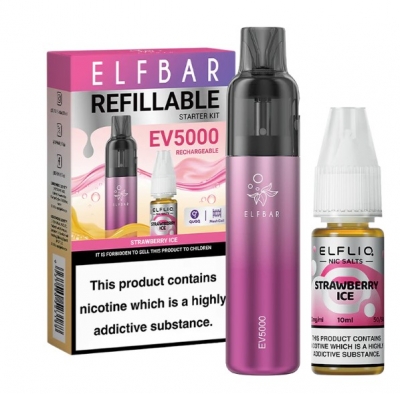 Elf Bar EV5000 Refillable Vape Strawberry Ice