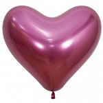 Reflex Heart 14" Fuchsia 50 Pack