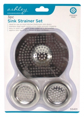 Blackspur 3Pc Sink Strainer Set