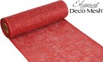 Deco Mesh Burlap 25cm x 4.57m Red