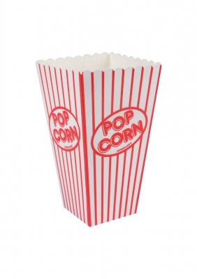 Red & White Pop Corn Boxes 10 Pack