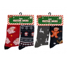 FESTIVE MENS SOCKS 2 PAIRS