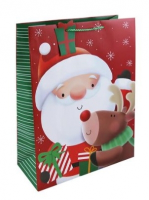 Cute Santa Reindeer Large Bag