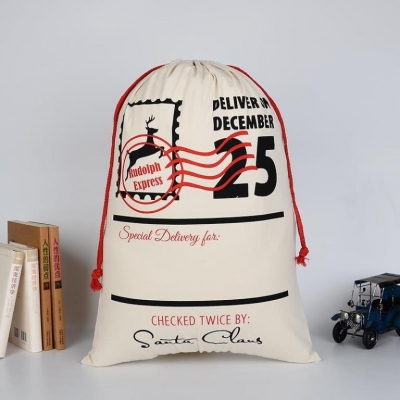 Rudolph Express Deliver December 25th Santa Sack 70cm X 50cm