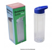 Plain Drinking Water Bottle With Blue Cap