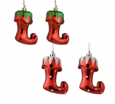 Christmas Hanging Decoration Elf Boots ( Assorted Designs )