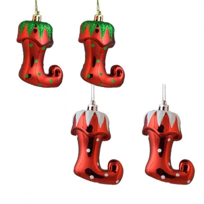 Christmas Hanging Decoration Elf Boots ( Assorted Designs )