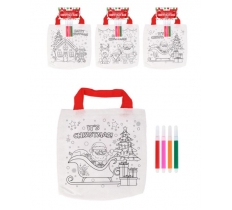 Christmas Colour-Your-Own Tote Bag (22cm x 20cm)