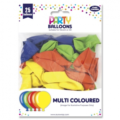 Party Balloons Multi 25 Pack