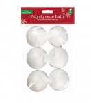 Polystyrene Baubles 6 Pack