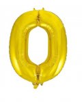 34" Classic Gold Number 0 Foil Balloon ( 1 )