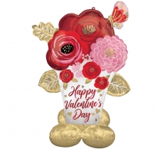 Airloonz: Happy Valentines Day Flower 53" x 39"