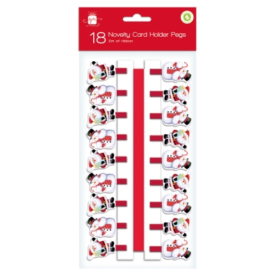 Card Peg Holders Novelty 18 Pack