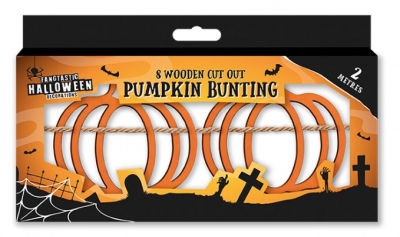 Halloween Wooden Cut Out Pumpkin Bunting