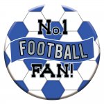 Football Badges 15cm - Blue and White