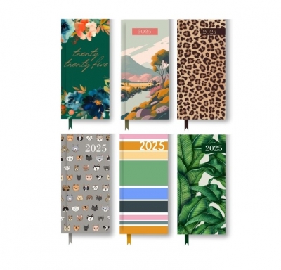 2025 Slim Graphic Patterned Diary