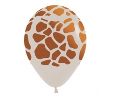 Giraffe Print 12" Latex Balloons 30cm - 25 Pack