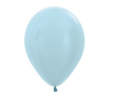 Sempertex 5" Pearl ( Satin ) Blue Latex Balloons 50 Pack