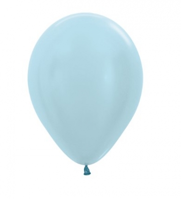 Sempertex 5" Pearl ( Satin ) Blue Latex Balloons 50 Pack