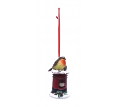 Hangi Deco Postbox With Robin 8.5cm