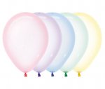 Assorted Crystal 12" Pastel Colour Latex Balloons 50 Pack