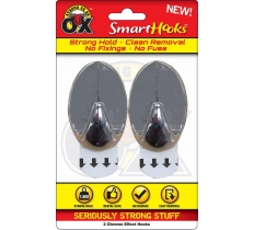 Seriously Strong Removable Hook Chrome 2 Pack