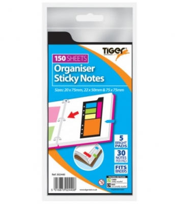 Organiser Sticky Notes 150 Sheets ( Assorted Sizes )