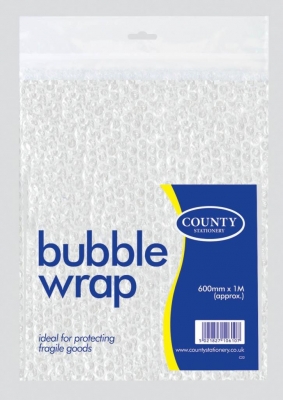 County Bubble Wrap Sheet Large Sheet 600mm X 1M