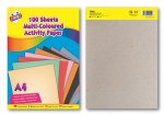 100 Sheet Loose A4 Activity Paper Assorted