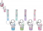 Liquid Filled Charm Keyring With Strap Slurpy Design