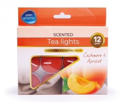 Tea-lights 12pack Colour Cashmere & Apricot