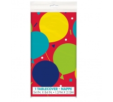 Balloon Party Birthday Plastic Table Cover 54 x 84