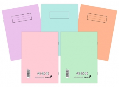 Silvine A5 Pastel Notebooks With Laminated Cover 80 Pages
