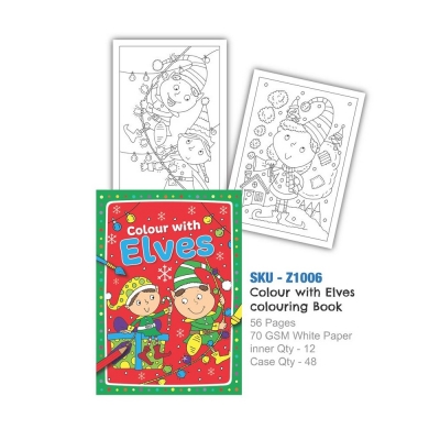 A4 Christmas Elf Colouring Book ( VAT ZERO )