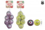 Pets Festive Rubber Balls Dog Toy 6 Pack 4.5cm