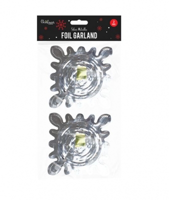 Silver Foil Garlands - 2 Pack