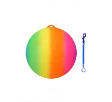 Neon Rainbow 10" ( 25cm ) Ball With Keychain / Keyring