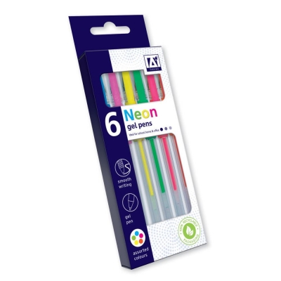 Stationery 5 Pack Neon Gel Pens