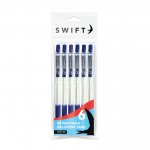 Retractable Blue Ballpoint Pens 6 Pack