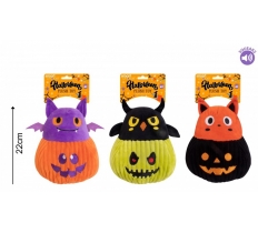 Squeaky Pumpkin Plush Dog Toy