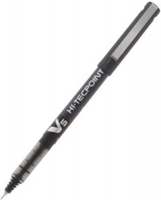 Hi Tecpoint V5 Liquid Ink Rollerball Black Fine Tip 12 Pack