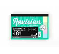 Silvine Revision Coloured Cards Lined 152 X 102mm 48 Cards