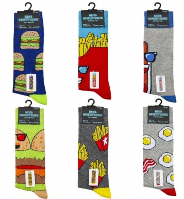 Mens Novelty Design Socks Fun Food 1 Pair