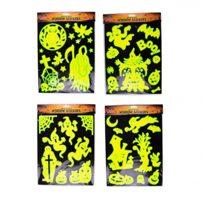 Glow In The Dark Halloween Window Stickers