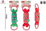 Squeaky Plush & Rope Cracker Dog Toy